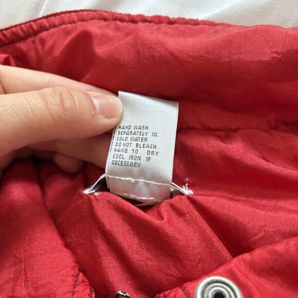 Vintage 90s Womens Size Large Nylon Track Jacket Southwestern Beaded Embellished - Picture 5 of 11